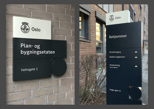 Skilt hos Plan- og bygningsetaten Skilt hos Plan- og bygningsetaten